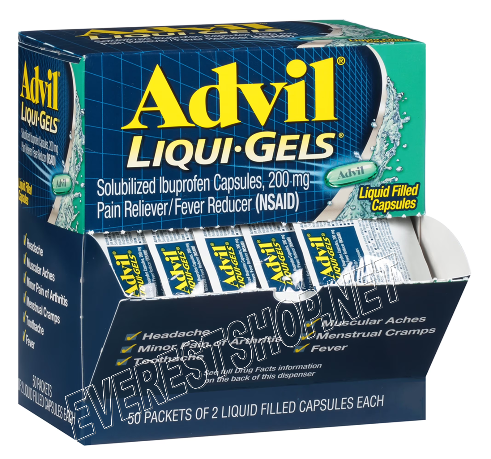 ADVIL LIQUI GEL 50 Advil Liqui Gel Pouch 50 x 2`s - Image 1