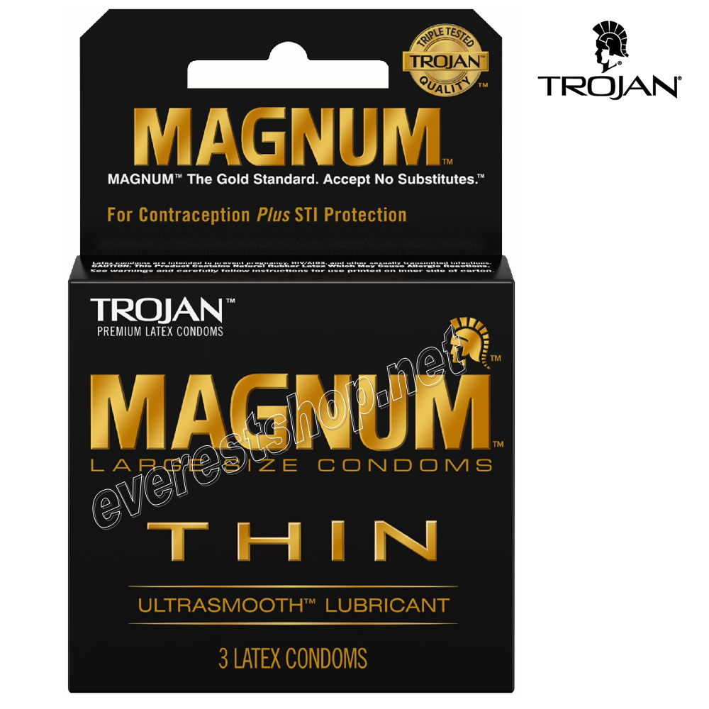 MAGNUM THIN Trojan Magnum 3 in Pack * Thin * 6 pks - Image 1