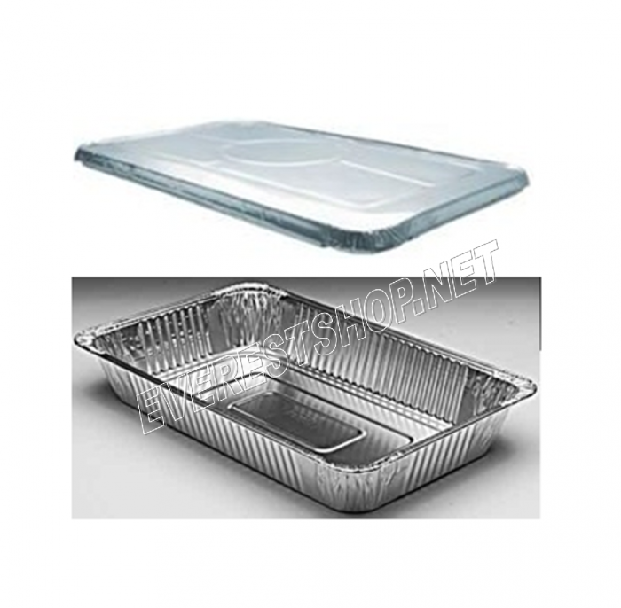 Aluminum Food Pan Full Size With Lid Combo 25 ct - Image 1