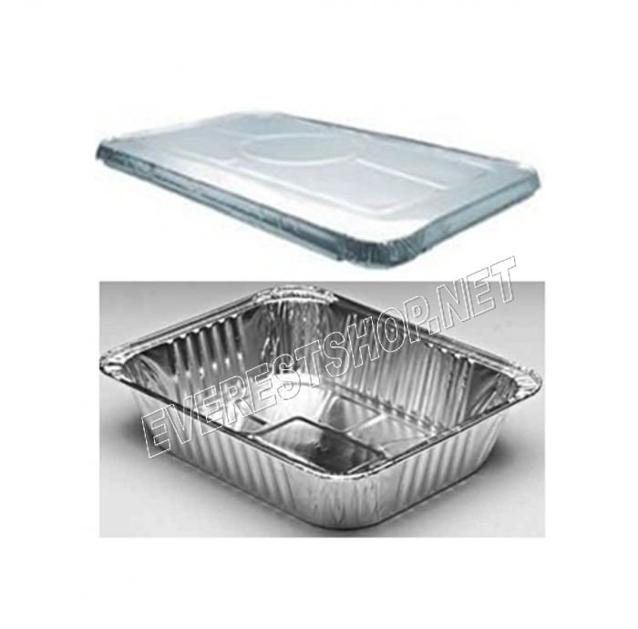 Aluminum Food Pan Half Size With Lid Combo 25 ct - Image 1