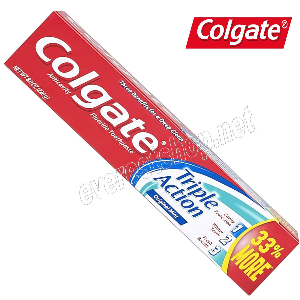 COLGATE TOOTH PASTE TRIPLE ACTION 8 OZ Colgate Tooth Paste 8 oz * Triple Action * 2 pcs - Image 1