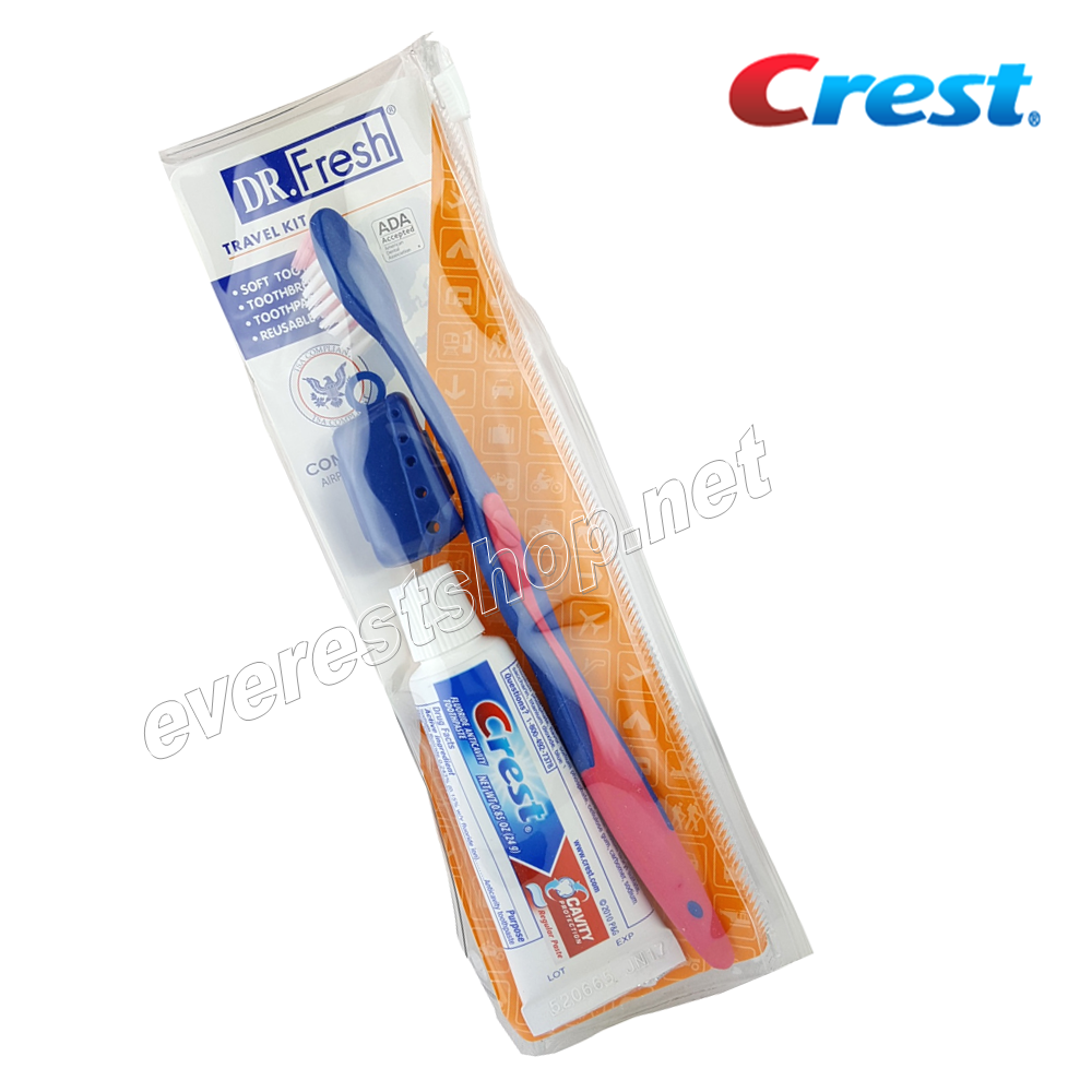 CREST TRAVEL KIT Crest Travel Kit * Brush + Tooth Paste * 2 Set - Image 1
