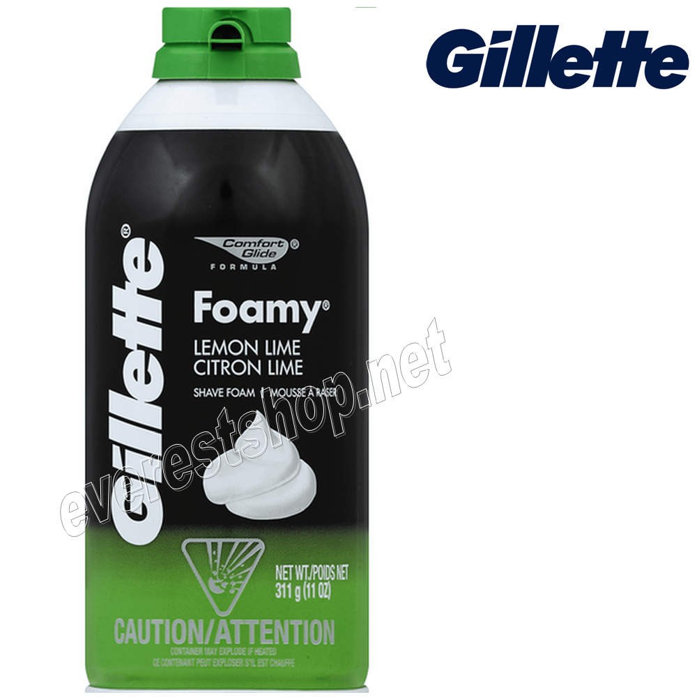GILLETTE SHAVING FOAM LEMON LIME Gillette Shaving Foam 11 oz * Lemon Lime * 1 pcs - Image 1