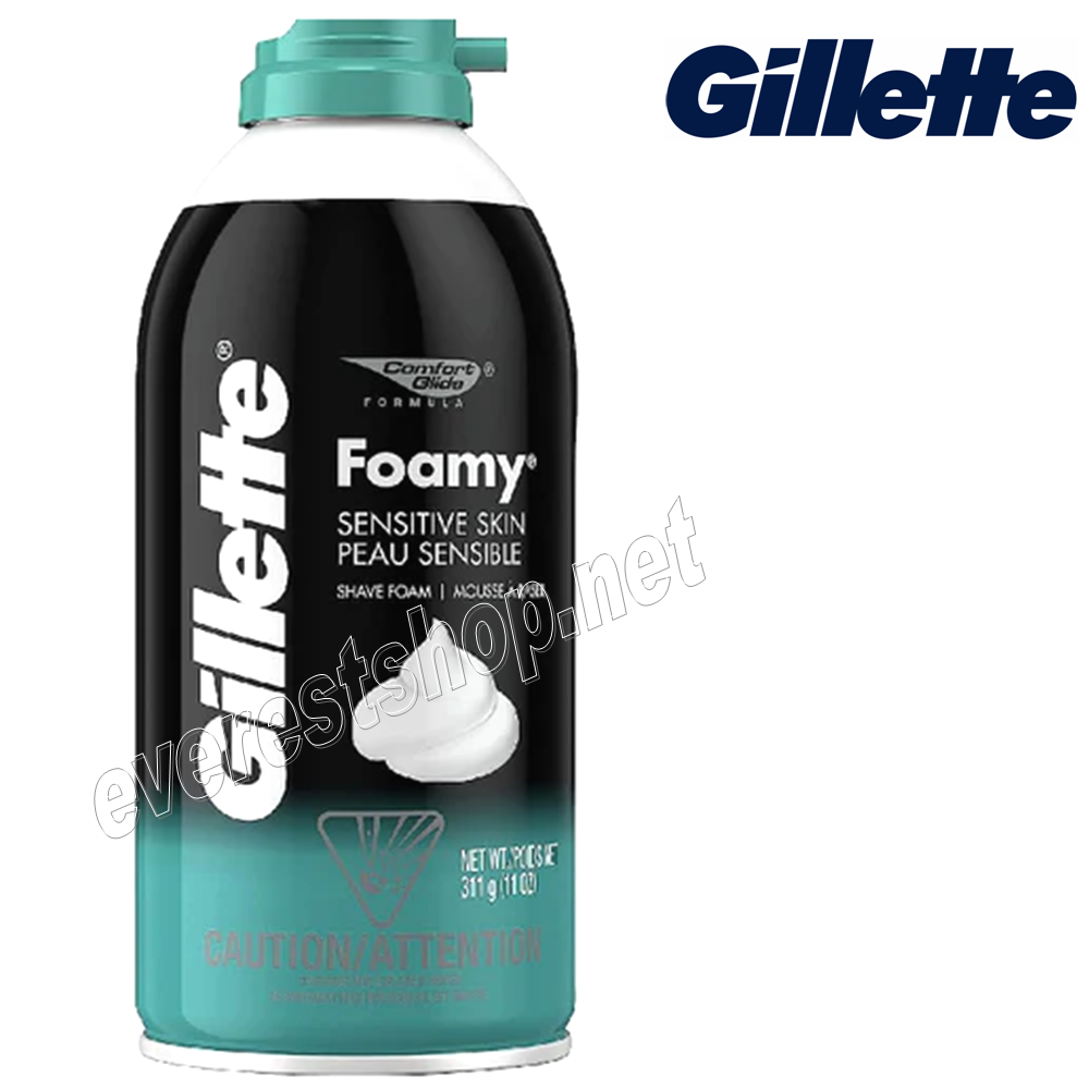 GILLETTE SHAVING FOAM SENSITIVE Gillette Shaving Foam 11 oz * Sensitive Skin * 1 Pcs - Image 1
