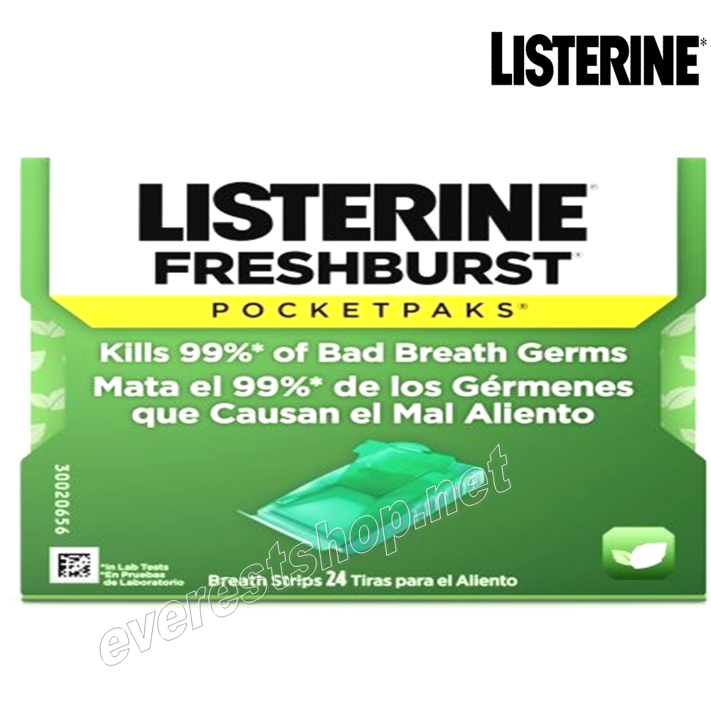 LISTERINE MOUTH STRIPE FRESH BURST Listerine Mouth Stripe * Fresh Burst 24 ct * 6 pcs - Image 1