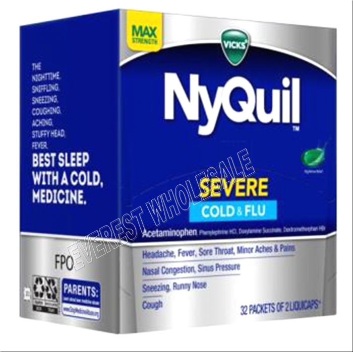 Nyquil Severe Cold & Flu Caplets 32 x 2 Liquicaps - Image 1