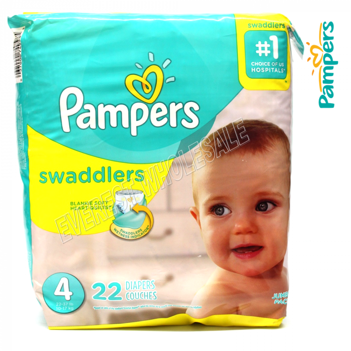 Pampers Baby Diapers * Size : 4 * 24 ct x 4 pks - Image 1