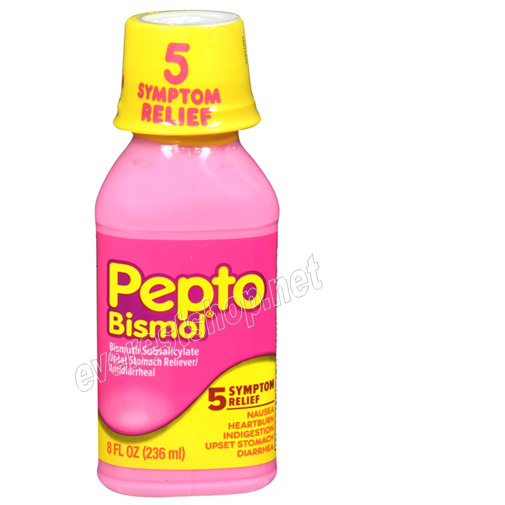 PEPTO BISMOL 8 OZ Pepto Bismol Liquid Original 8 fl oz * 2 Bottles - Image 1