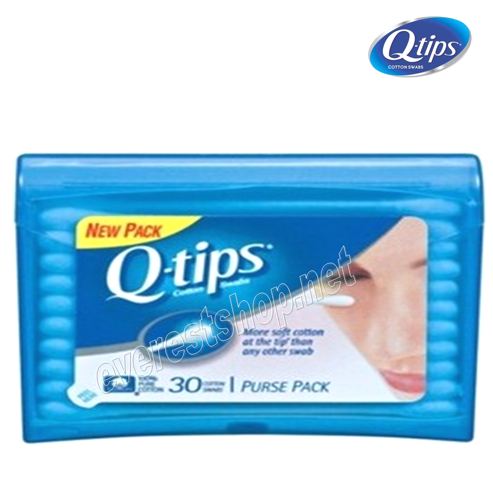 QTIPS 30 Qtips Cotton Swab Pocket Size 30 ct * 3 pcs - Image 1