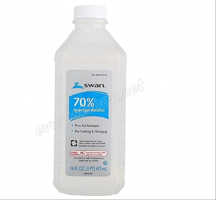 Swan Rubbing Alcohol 70 % Volume 16 fl oz * Clear * 2 pcs - Image 1