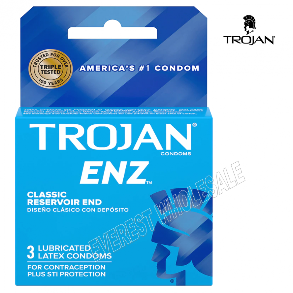 Trojan Condom 3 in Pack * Premium Lubricated * 6 pks Everest