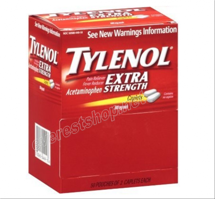 Tylenol Extra Strength Pouch 50 x 2 ct - Image 1