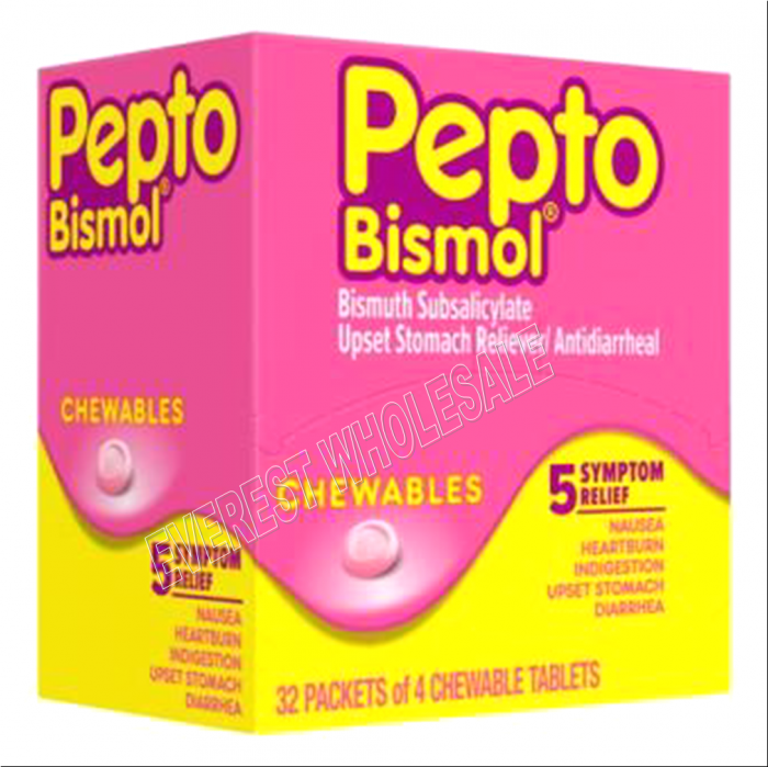 Pepto Bismol Chewable Tablets 32 x 4 Tablets - Image 1