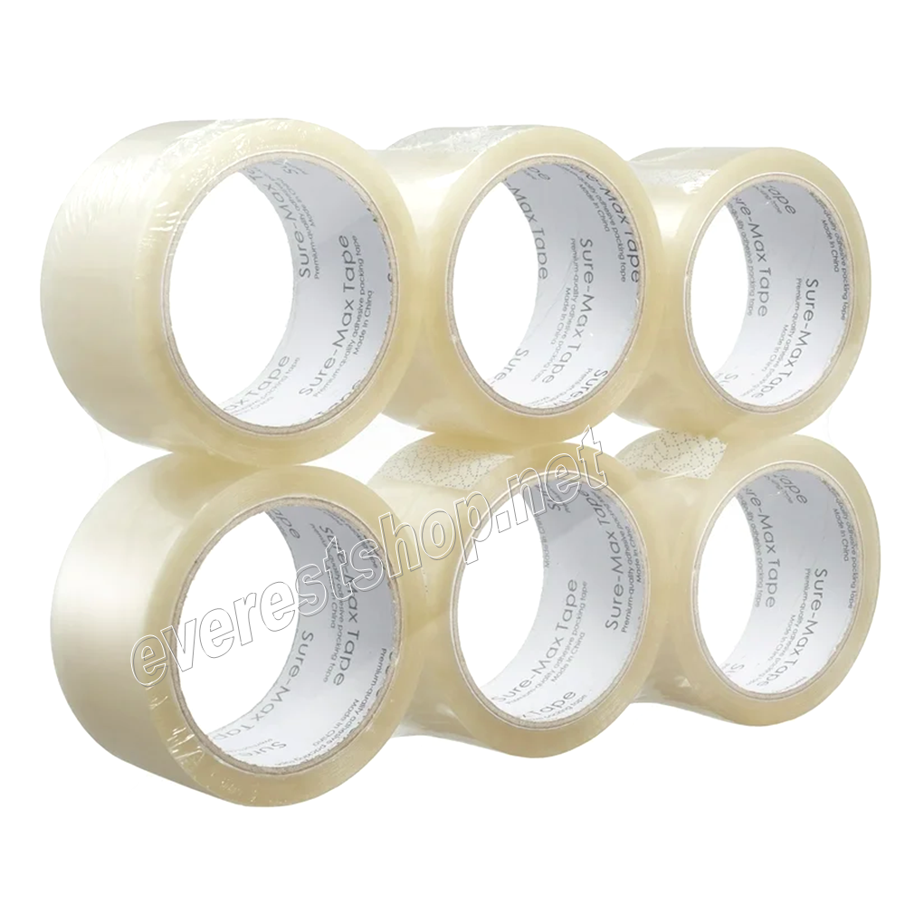 CLEAR PACK TAPE Heavy Duty Clear Pack Tape * 6 pcs - Image 1