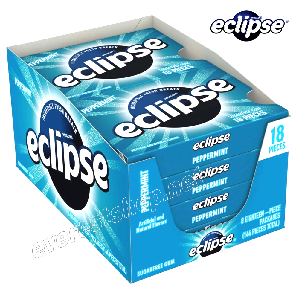 ECLIPSE GUM PEPPERMINT Eclipse Gum * Peppermint * 8 Packs - Image 1