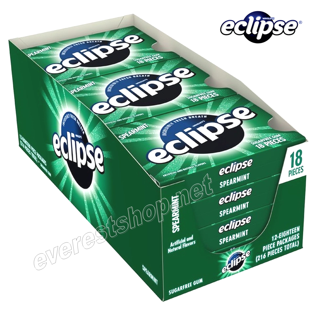 ECLIPSE GUM SPEARMINT Eclipse Gum * Spearmint * 8 Packs - Image 1