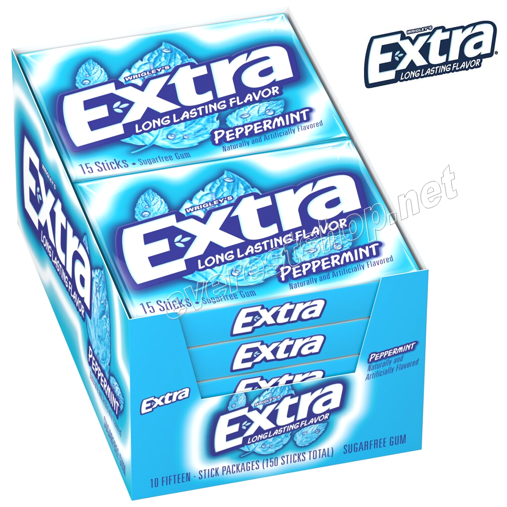 EXTRA GUM PEPPERMINT Extra Gum * Peppermint * 10 Packs - Image 1
