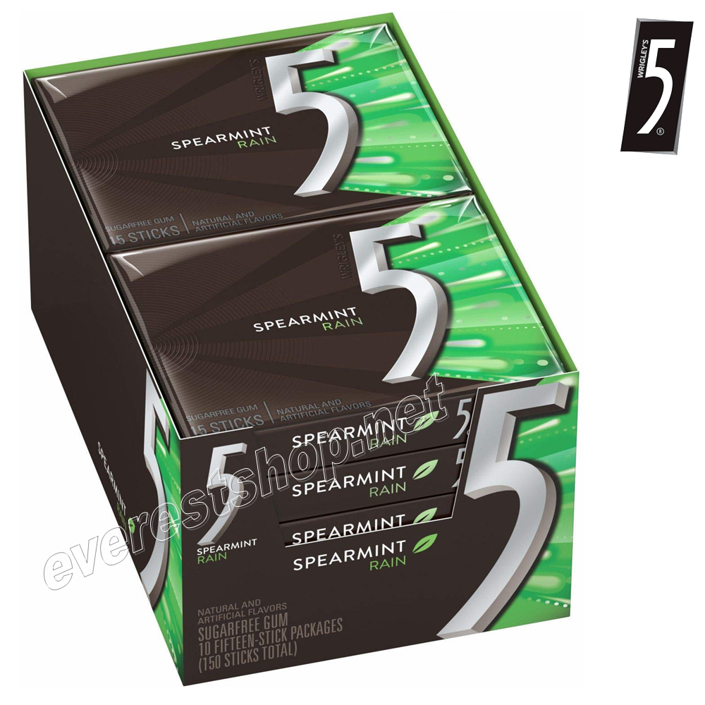 FIVE GUM SPEARMINT RAIN Five Gum Spearmint * Rain * 10 Pcs Pack - Image 1