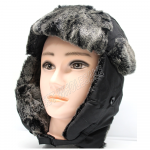 Trapper Troopper Knit Hat * Black Color * 1 pcs