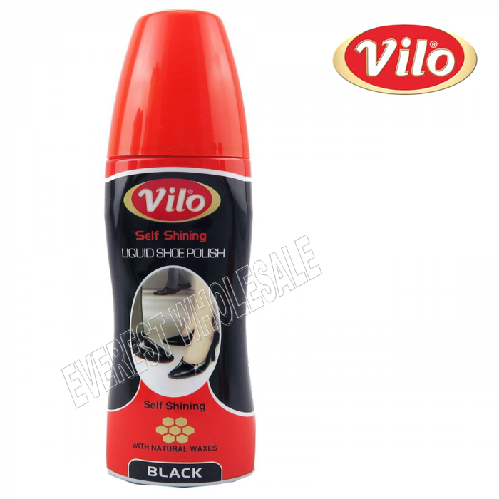 Vilo Shoe Polish Liquid 2.7 fl oz * Black * 2 pcs - Image 1