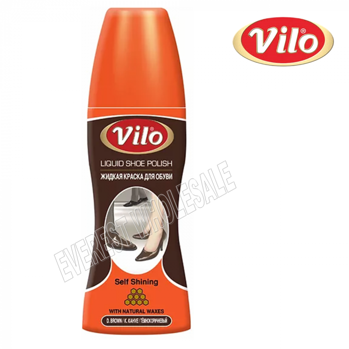 Vilo Shoe Polish Liquid 2.7 fl oz * Brown * 2 pcs - Image 1