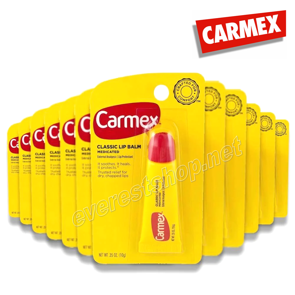 CARMEX LIP BALM TUBE 12 Carmex Lip Balm Tube 0.35 oz * 2 pcs - Image 1