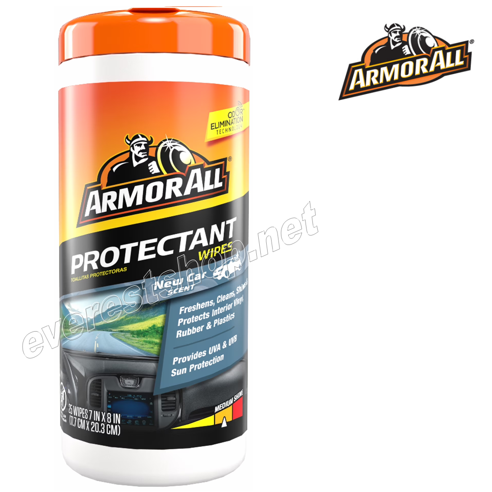 ARMOR ALL WIPES PROTECTANT Armor All Cleaning Wipes 25 ct * Ultra Shine Protectant * 2 pcs - Image 1