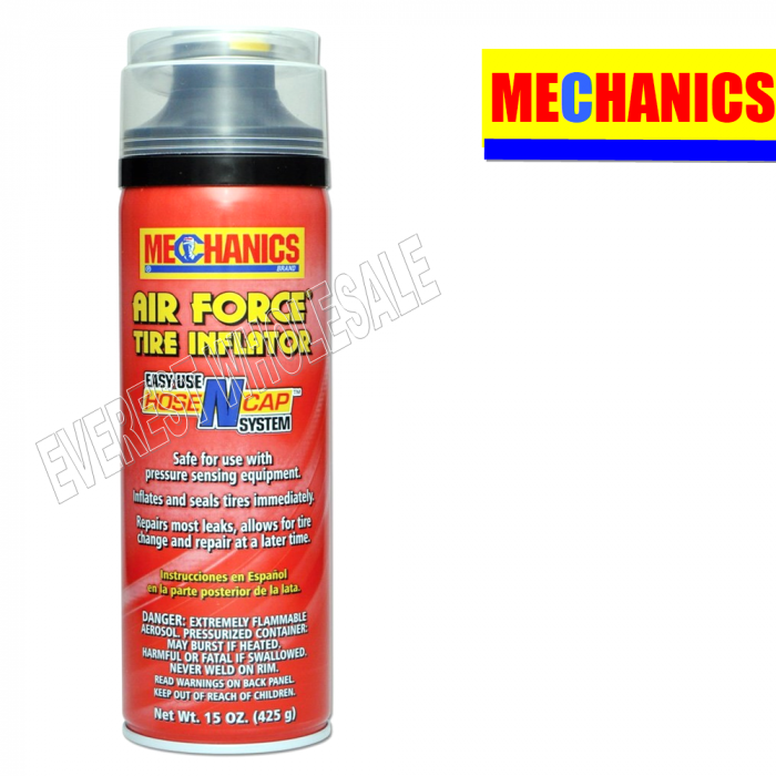 Mechanics Air Force Tire Inflator With Hose 15 oz * 2 pcs - Image 1