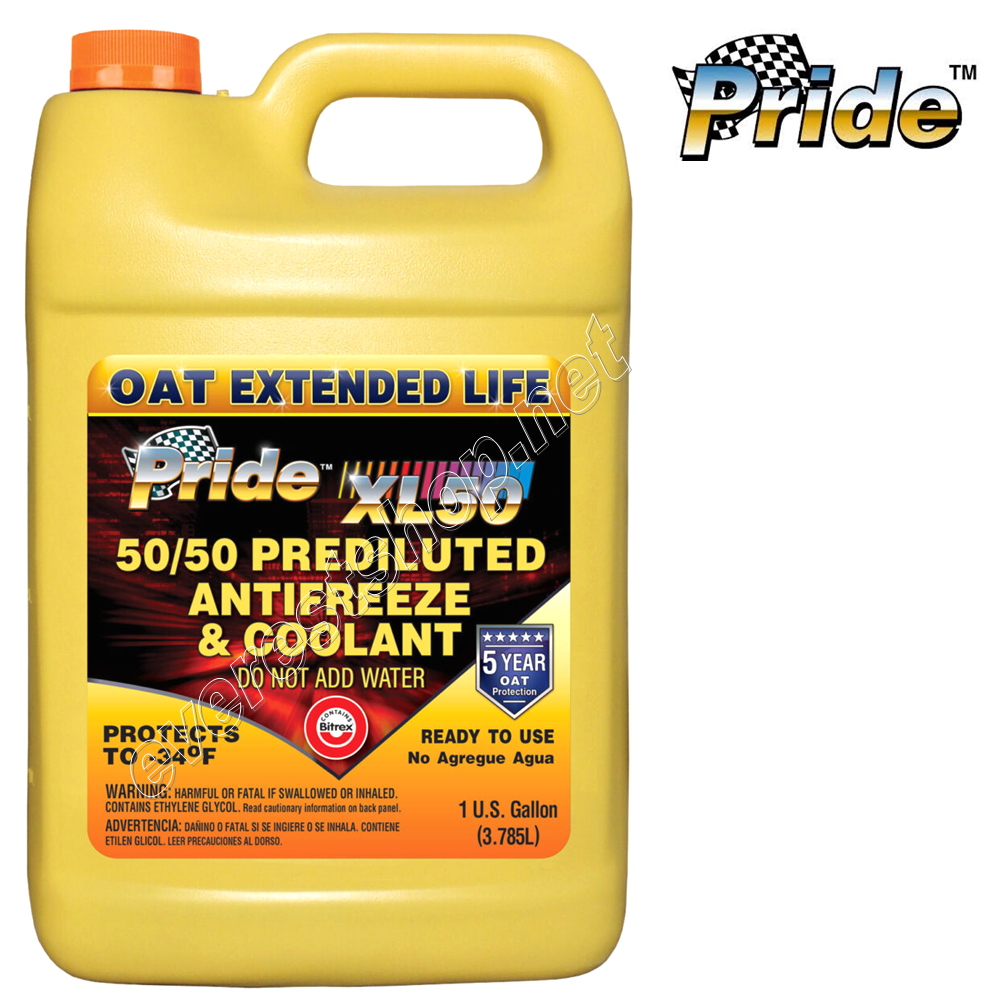 PRIDE EXTENDED ANTIFREEZE Pride XL Antifreeze & Coolant Extended life 1 Gal * 50/50 * 2 pcs - Image 1