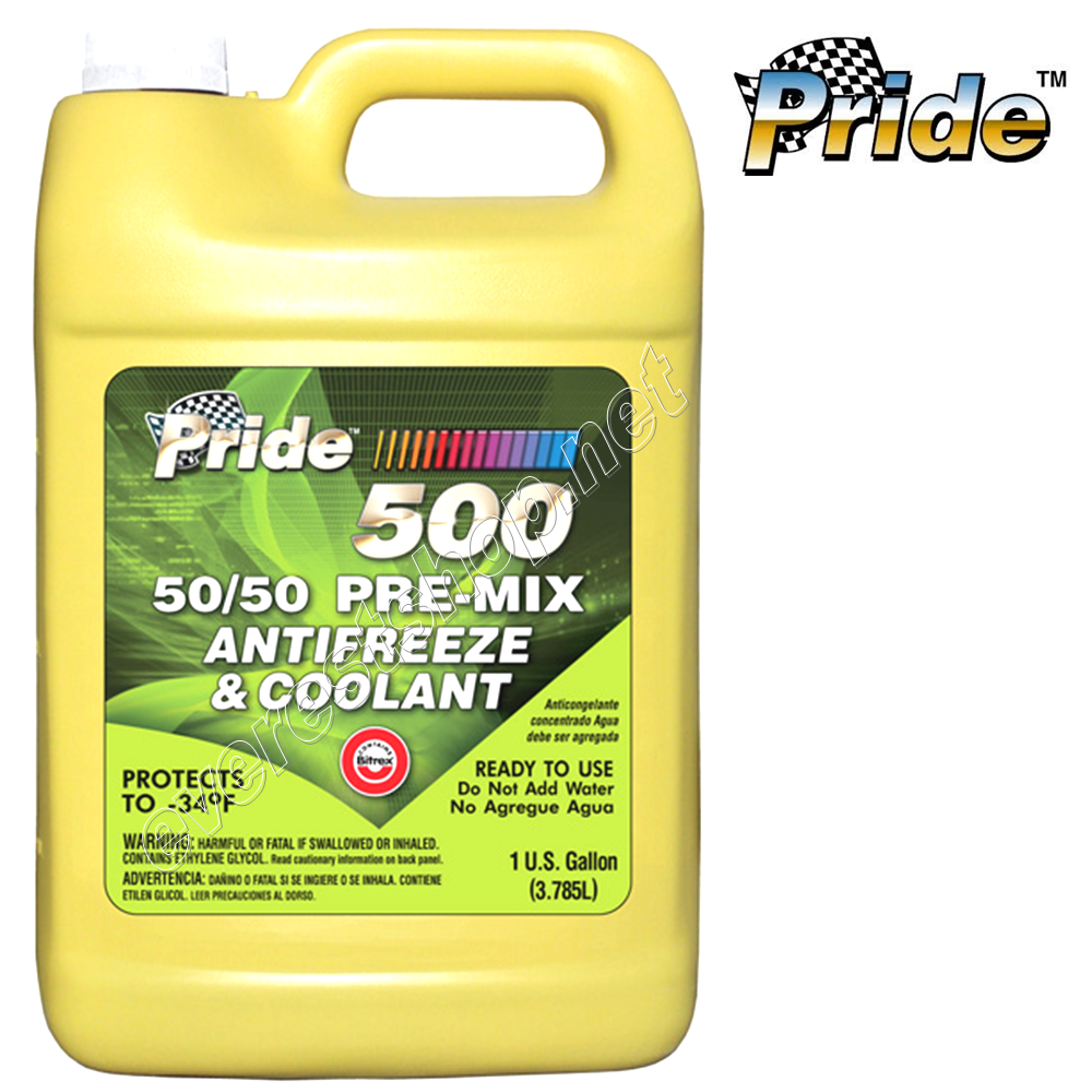 PRIDE REGULAR ANTIFREEZE Pride Pre-Mix Antifreeze & Coolant 1 Gal * 50/50 * 2 pcs - Image 1
