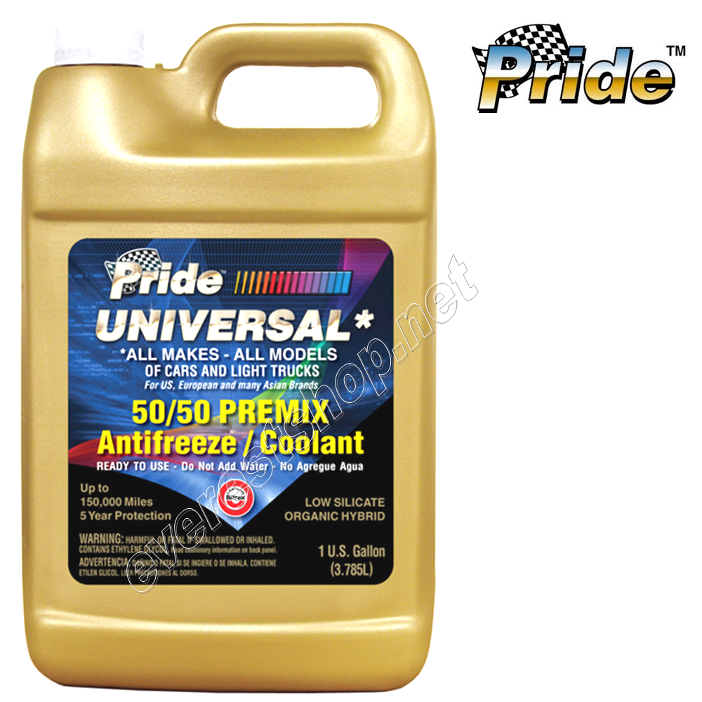 PRIDE UNIVERSAL ANTIFREEZE Pride Universal Pre-Mix Antifreeze & Coolant 1 Gal * 50/50 * 2 pcs - Image 1