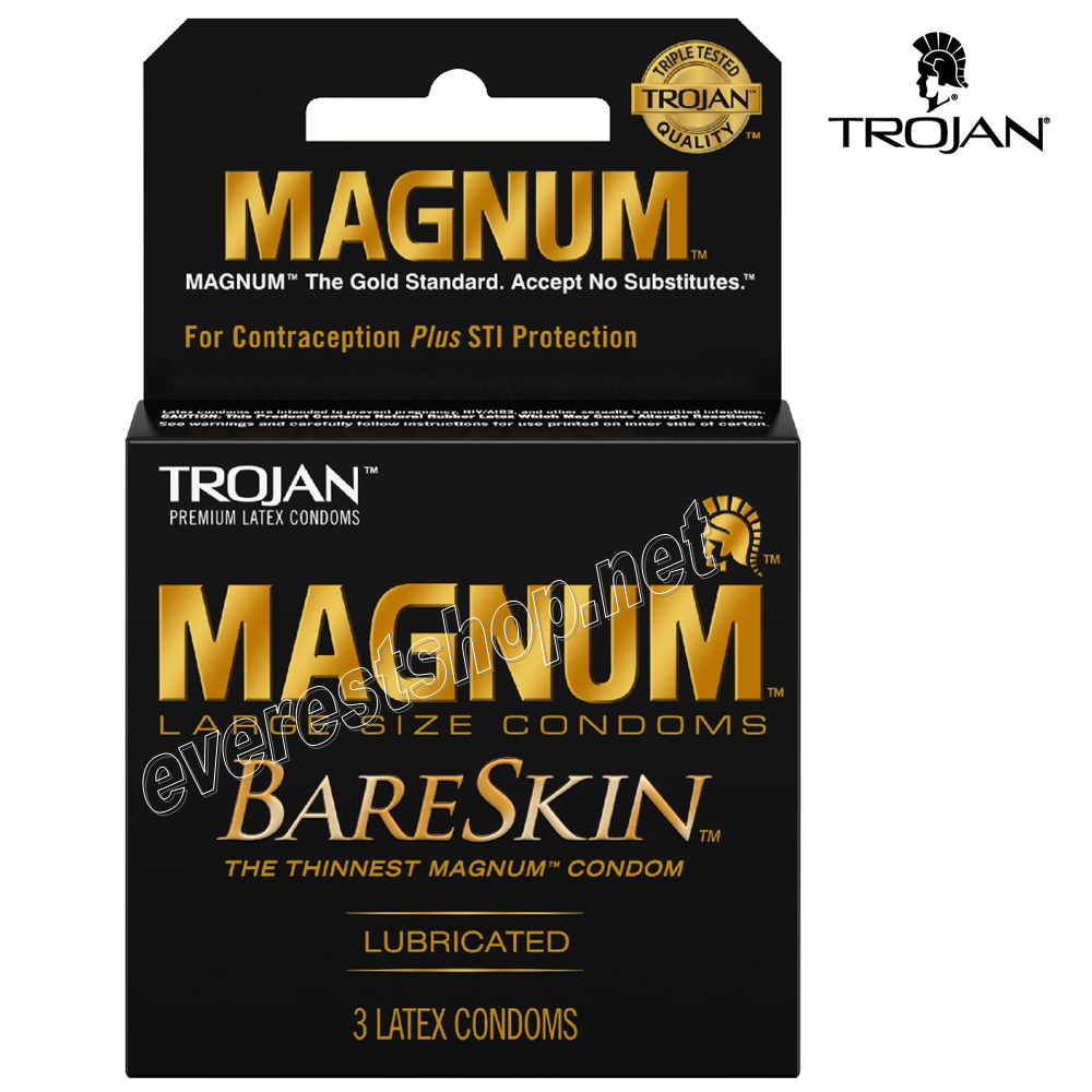 MAGNUM BARESKIN Trojan Magnum 3 in pack * Bareskin * 6 pks - Image 1