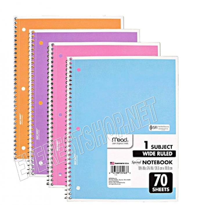1 Subject Notebook 70 Quality Sheets * 3 pcs - Image 1