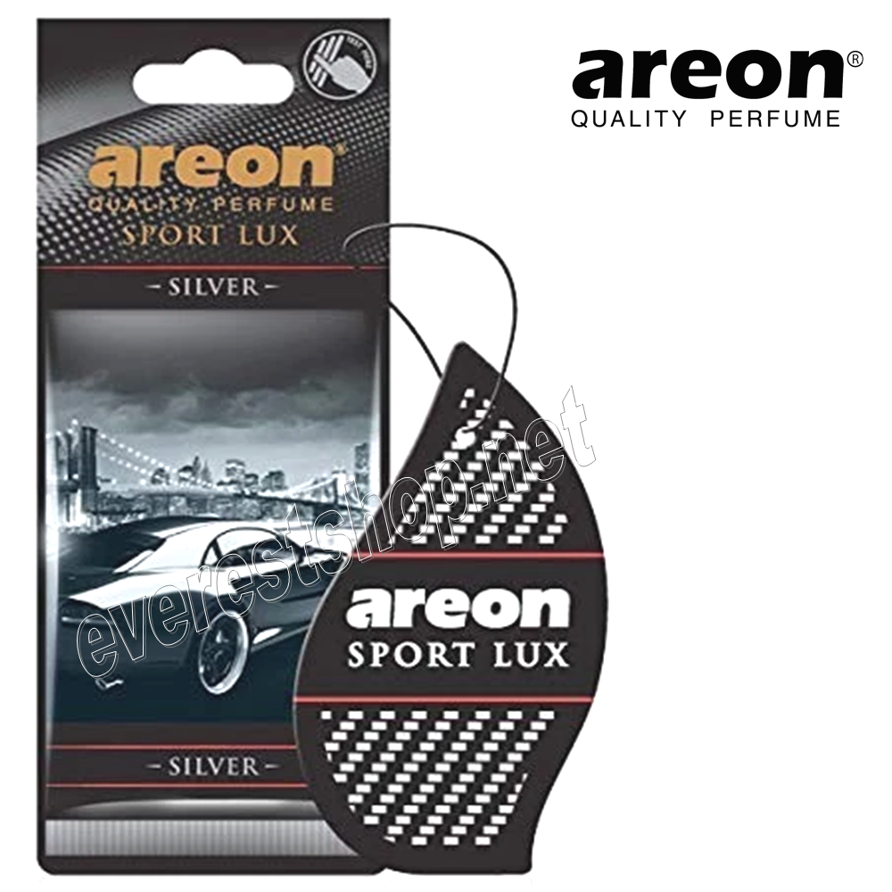AREON CAR FRESHENER SILVER Areon Sport Lux Car Air Freshener * Silver * 12 pcs - Image 1