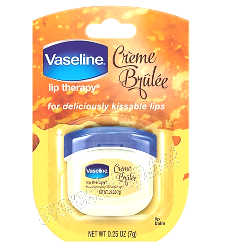 VASELINE LIP THERAPHY 0.25 OZ CREME BRULEE Vaseline lip balm * Creme Brulee * 0.25 oz * 2 pcs - Image 1