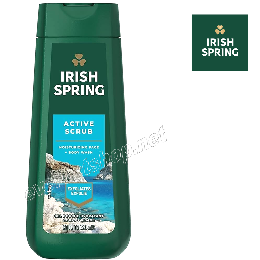 IRISH SPRING SHOWER GEL ACTIVE SCURB Irish Spring Body Wash 20 fl oz * Active Scrub * 2 pcs - Image 1