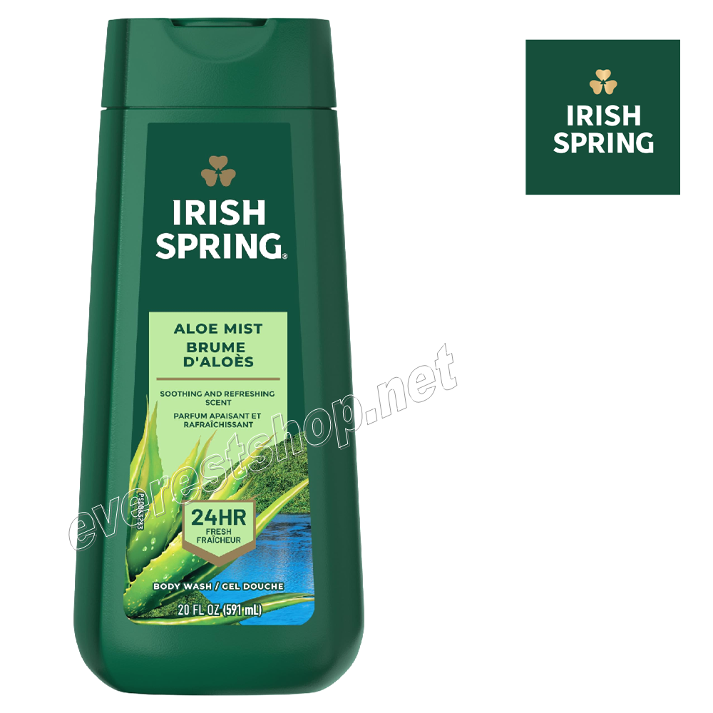 IRISH SPRING SHOWER GEL ALOE MIST Irish Spring Body Wash 20 fl oz * Aloe * 2 pcs - Image 1