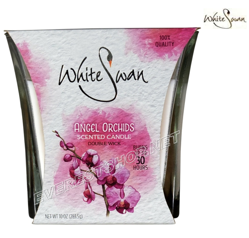 White Swan Scented Candle 10 oz Angel Orchids White Swan Scented Candle 10 oz * Angel Orchids * 1 pc - Image 1