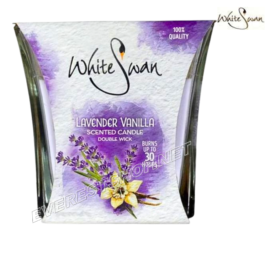 White Swan Scented Candle 10 oz Lavender Vanilla White Swan Scented Candle 10 oz * Lavender Vanilla * 1 pc - Image 1