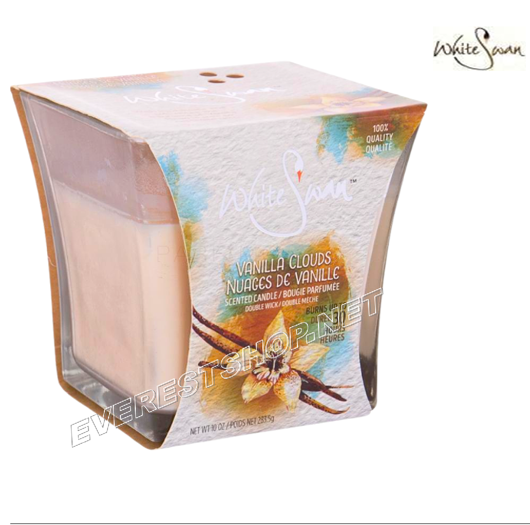 White Swan Scented Candle 10 oz Vanilla Clouds White Swan Scented Candle 10 oz * Vanilla Clouds * pc - Image 1