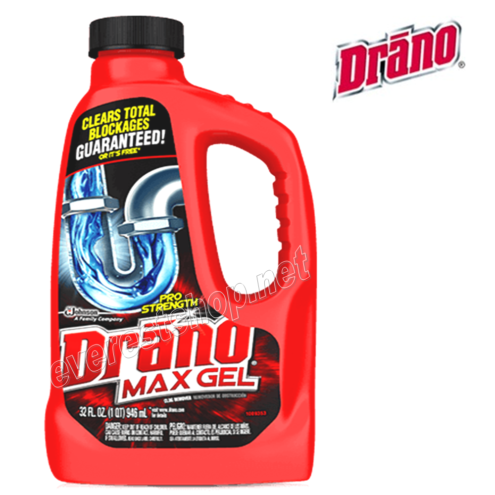 DRANO GEL Drano Drain Cleaner 32 fl oz * Maxi Gel * 2 pcs - Image 1