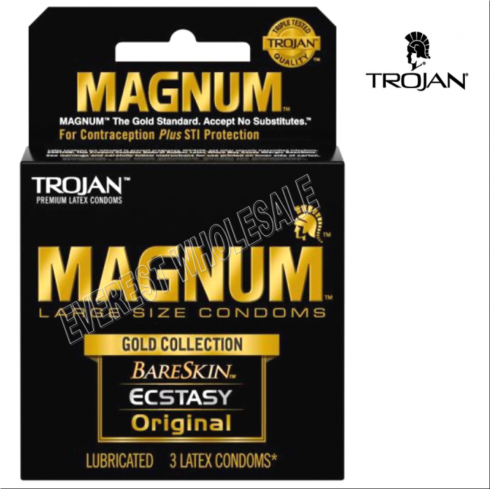Trojan Magnum 3 in Pack * Magnum Gold Collection * 6 pks - Image 1