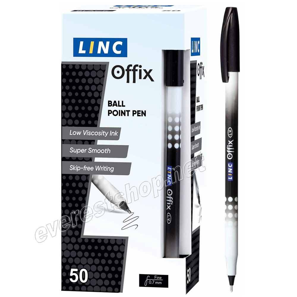 LINC OFFIX 50 CT BLACK Linc Offix Ball Point Pen 50 Count * Black * - Image 1