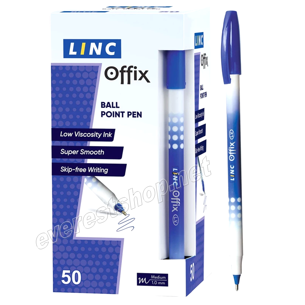LINC OFFIX 50 CT BLUE Linc Offix Ball Point Pen 50 Count * Blue * - Image 1