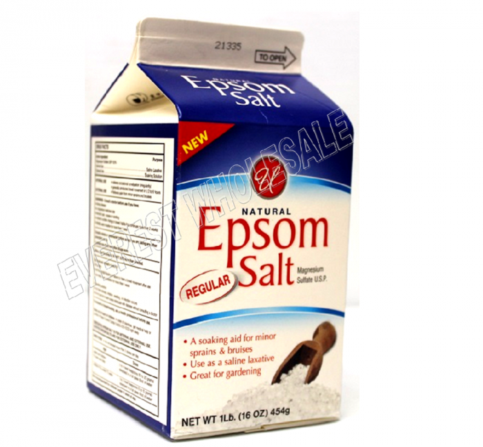 U Natural Epsom Salt 1 lb ( 16 oz )  * Regular * 2 pcs - Image 1