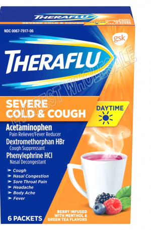 Theraflu Severe Cold & Cough 6 pack Box * Daytime * 3 Boxes