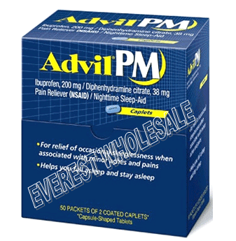 Advil Pm Tablet Pouch 50 x 2`s / Box