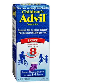 Advil Children's Suspension 2-11 years 4 fl oz * 6 Boxes
