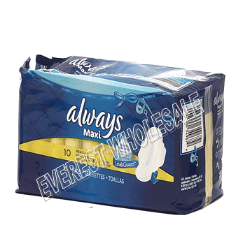 Always Maxi * With Wings 10 ct * 12 pcs