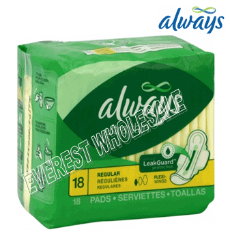 Always Ultra Thin * Regular With Wings 18 ct * 12 pcs